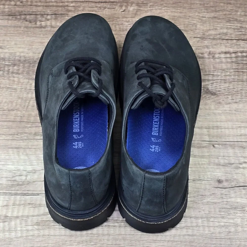 Birkenstock Highwood Lace Low Mens Size 11 Black Oiled Nubuck Leather Shoes